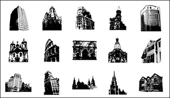 Buildings - Go Media produced vector material - Continental ancient architecture 