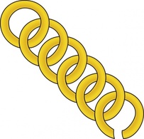Business - Gold Chain Of Round Links clip art 
