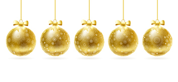 Objects - Gold Christmas Balls 