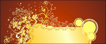 Business - Gold gorgeous patterns Vector-11 