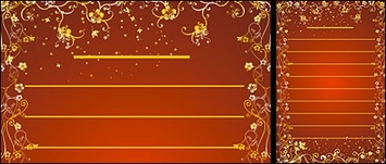 Business - Gold gorgeous patterns Vector-13 