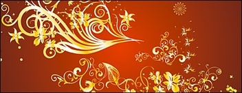 Business - Gold gorgeous patterns Vector-3 