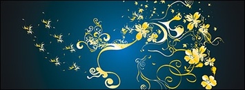 Gold gorgeous patterns Vector-4