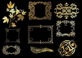 Business - Gold Lace Pattern Vector 