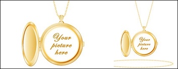 Business - Gold photo pendants 