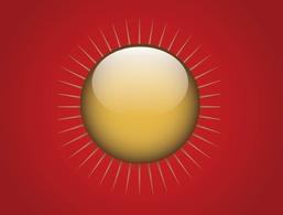 Gold Sun Button