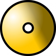 Gold Theme Cd Dvd clip art