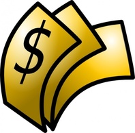 Gold Theme Money Dollars clip art