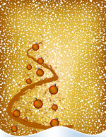 Golden Christmas Background Vector Illustration