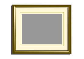 Golden picture frame