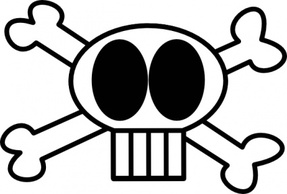 Objects - Goofy Skull clip art 