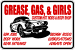 Grease Gas Girls Sign Preview