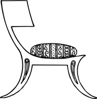 Greek Chair clip art 