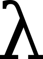 Greek Letter Lambda clip art 