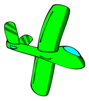 Green cartoon glider