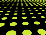 Green Dots On Black Background Vector 