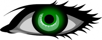 Human - Green Eye clip art 