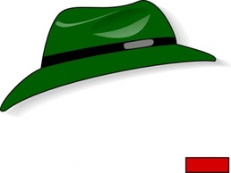 Green Fedora clip art