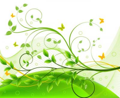 Green Floral Background