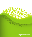 Green Flourish Vector Background 