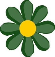 Green Flower clip art