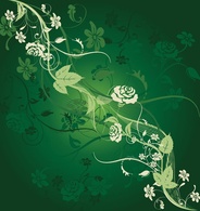 Backgrounds - Green Flower Tile 