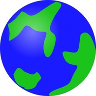 Objects - Green Geography Globe Planet Earth Cartoon Round 