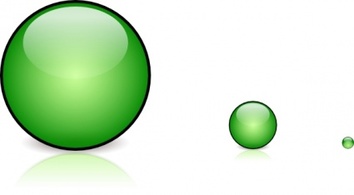 Green Glassbutton With Shadow clip art