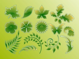 Elements - Green Glossy Vector 