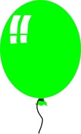 Green Helium Baloon clip art 