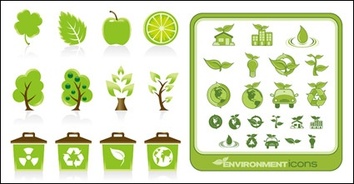 Green icon vector material