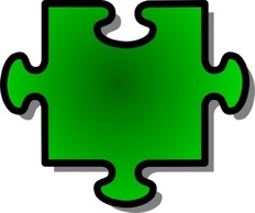 Objects - Green Jigsaw Puzzle Game Piece 