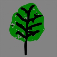 Flowers & Trees - Green Leaf clip art 