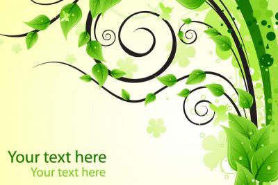 Abstract - Green Leaves Design Elements 