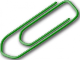 Green Paperclip clip art 