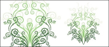 Green pattern vector material