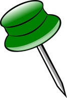 Green Pin clip art 