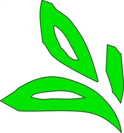 Flowers & Trees - Green Plant Leaves clip art 