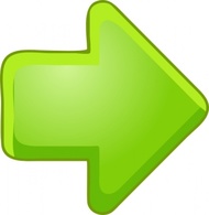 Shapes - Green Right Arrow clip art 