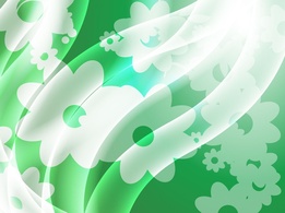 Backgrounds - Green Satin Flowers 