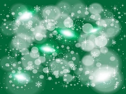 Backgrounds - Green Snow Flake 