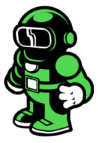 Cartoon - Green Spaceman 