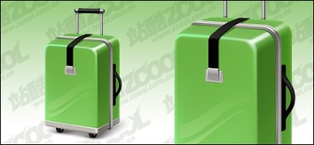 Green suitcase vector Preview
