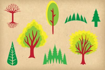 Green Vector Trees Preview