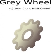 Grey Wheel clip art 