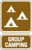 Group Camping Tourist Sign 