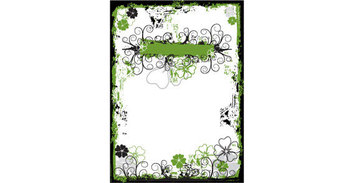 Spills & Splatters - Grunge floral frame free vector 