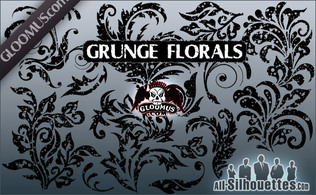 Grunge Floral Shapes 