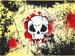 Grunge - Grunge Skull Vector 