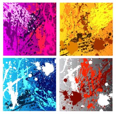 Grunge Splatter Colourful Backgrounds Preview